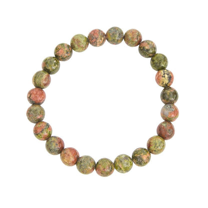 Bracciale in epidoto – Perle da 8 mm