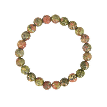 Bracciale in epidoto – Perle da 8 mm