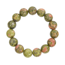Bracciale in epidoto – Perle da 12 mm