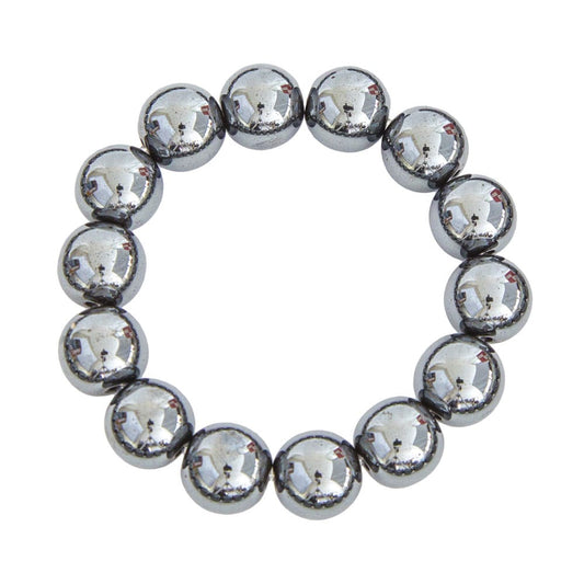 Bracciale in ematite – Perle da 14 mm