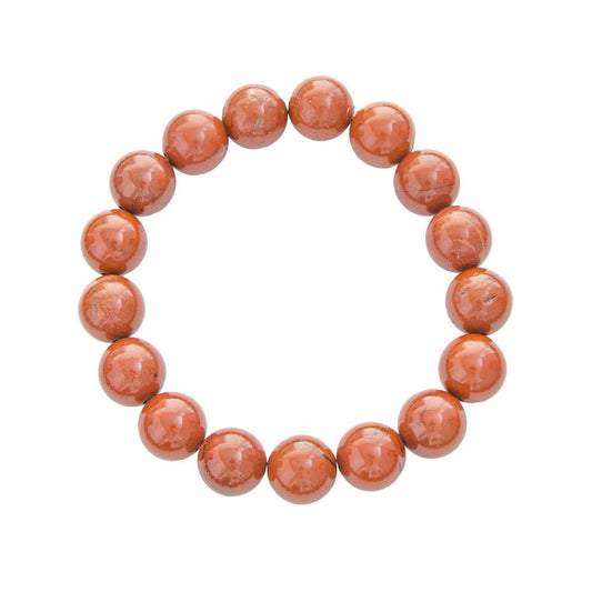 Bracciale in diaspro rosso – Perle da 10 mm