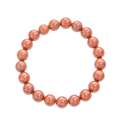 Bracciale in diaspro rosso – Perle da 8 mm