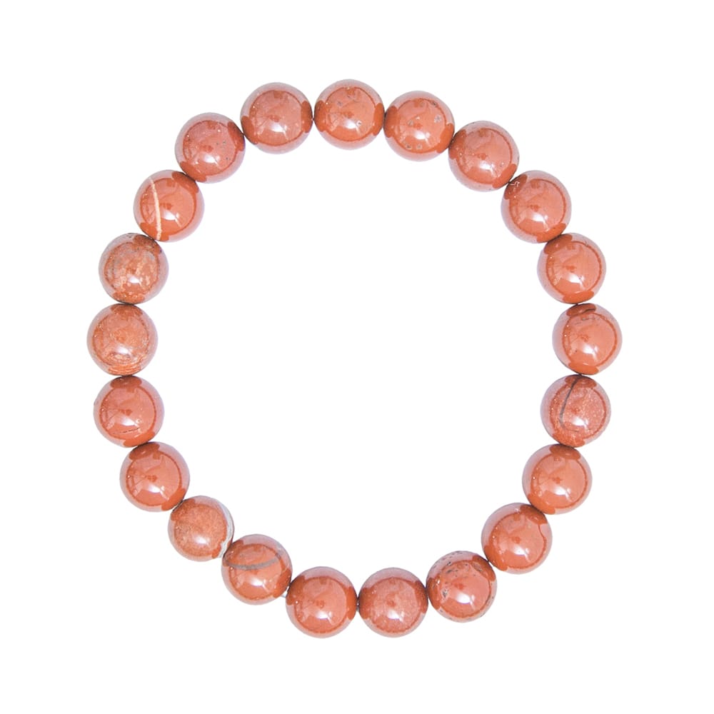 Bracciale in diaspro rosso – Perle da 8 mm