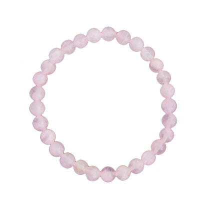 Bracciale in quarzo rosa – Perle da 6 mm