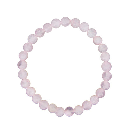Bracciale in quarzo rosa – Perle da 6 mm
