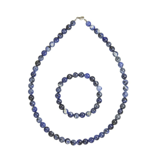 Parure in sodalite – Perle sferiche da 8 mm