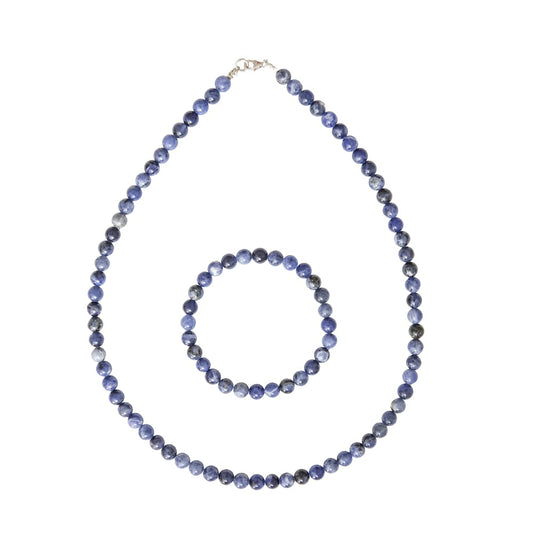 Parure in sodalite – Perle sferiche da 6 mm
