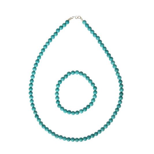 Parure in turchese stabilizzata – Perle sferiche da 6 mm