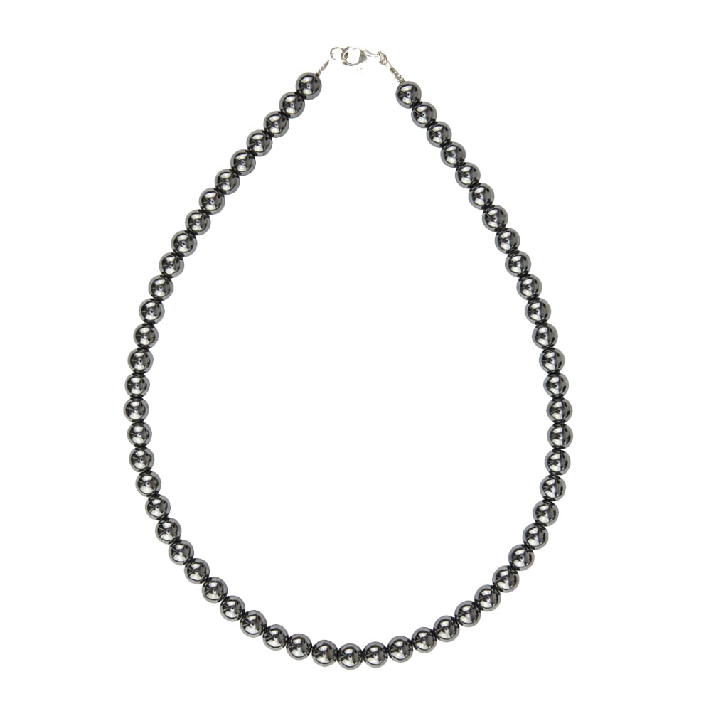 Collana in ematite – Perle sferiche da 8 mm