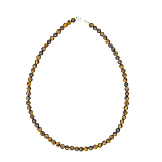 Collana in occhio di tigre – Perle sferiche da 6 mm