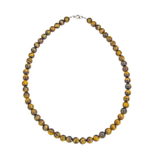 Collana in occhio di tigre – Perle sferiche da 8 mm