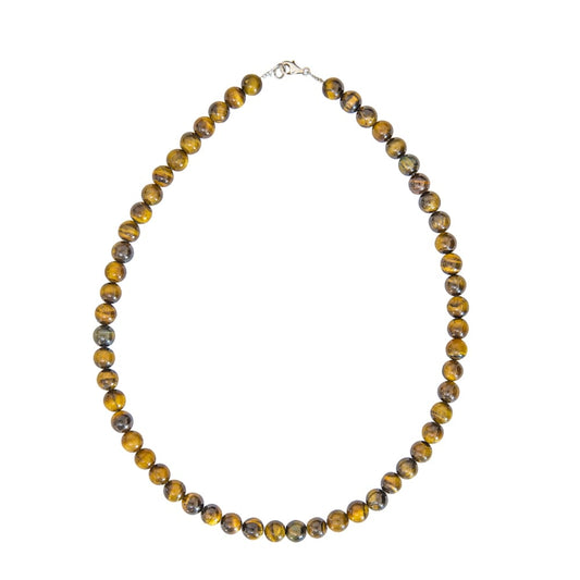 Collana in occhio di tigre – Perle sferiche da 8 mm