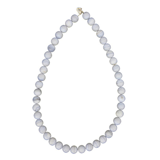 Collana in calcedonio – Perle sferiche da 10 mm