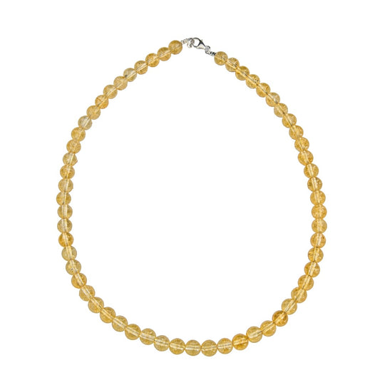 Collana in citrino – Perle sferiche da 8 mm