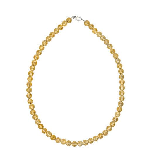 Collana in citrino – Perle sferiche da 8 mm
