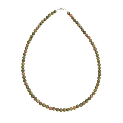 Collana in epidoto – Perle sferiche da 6 mm
