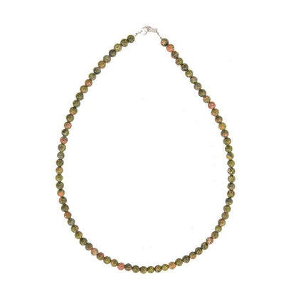Collana in epidoto – Perle sferiche da 6 mm