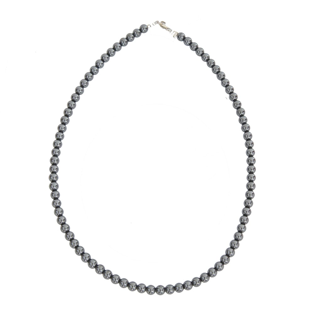 Collana in ematite – Perle sferiche da 6 mm