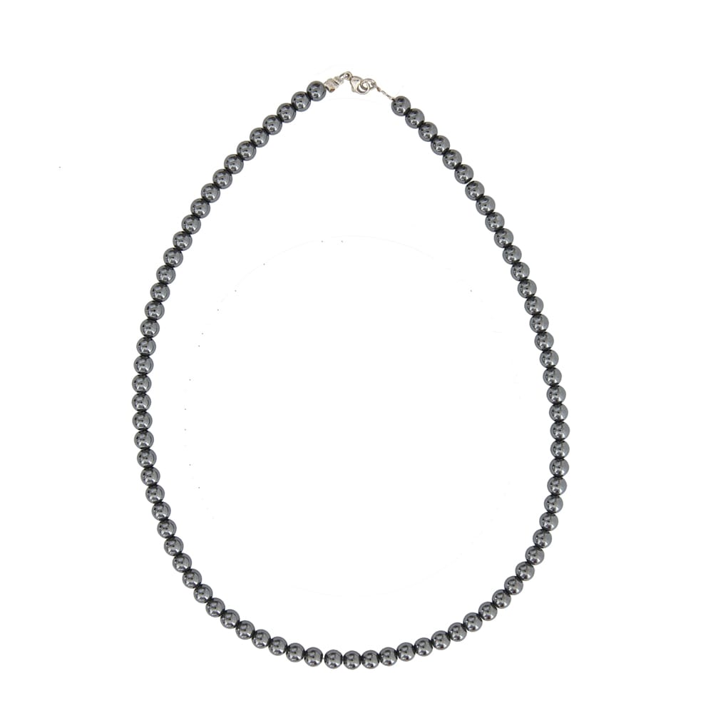 Collana in ematite – Perle sferiche da 6 mm