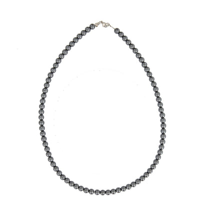 Collana in ematite – Perle sferiche da 6 mm