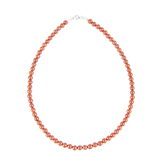 Collana in diaspro rosso – Perle sferiche da 6 mm