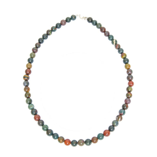 Collana in pietra di sangue – Perle sferiche da 8 mm