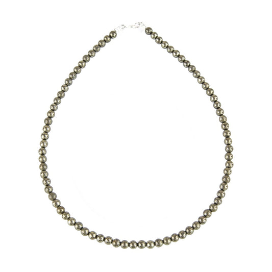 Collana in pirite di ferro – Perle sferiche da 6 mm
