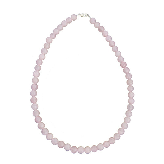 Collana in quarzo rosa – Perle sferiche da 8 mm