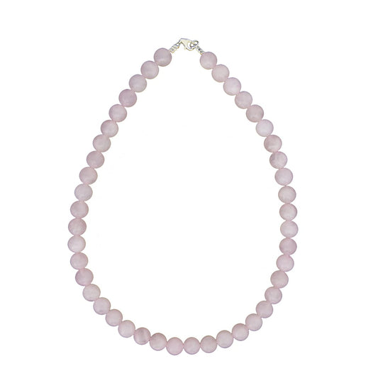 Collana in quarzo rosa – Perle sferiche da 10 mm