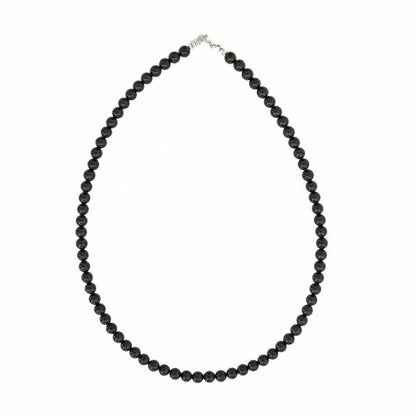 Collana in tormalina nera – Perle sferiche da 6 mm