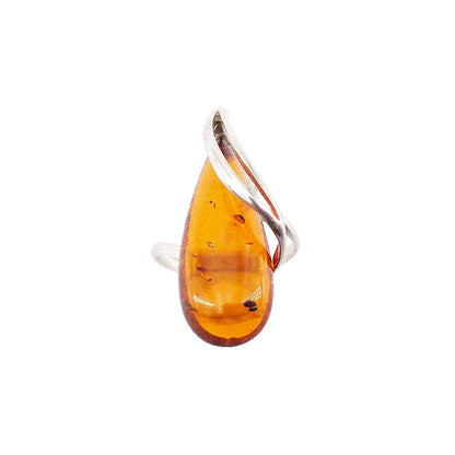 Anello in ambra Colombe – Argento 925