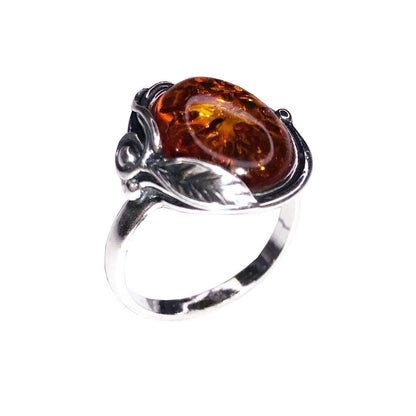 Anello in ambra Justine – Argento 925