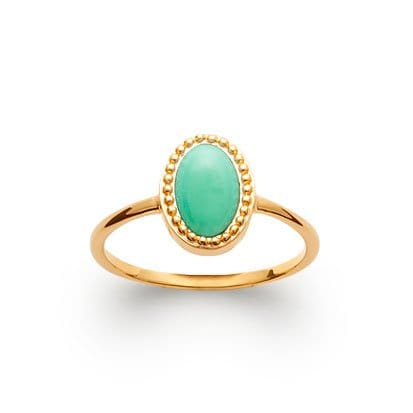 Anello in avventurina Alexandra – Placcato oro 750