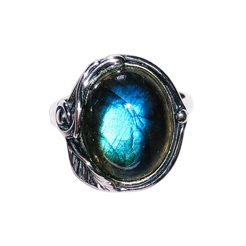 Anello in labradorite Justine – Argento 925