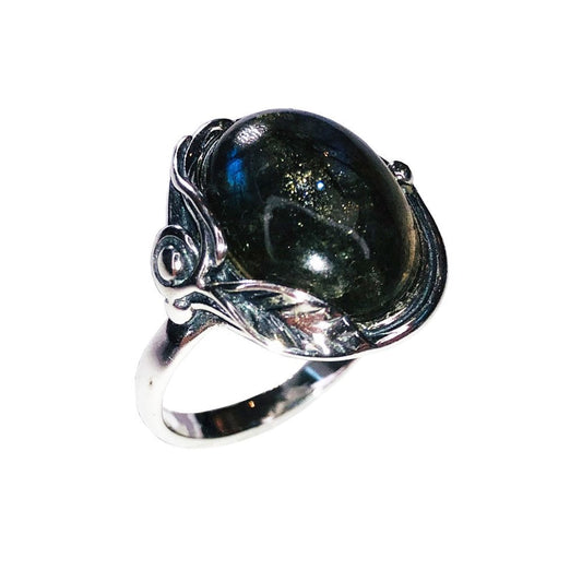 Anello in labradorite Justine – Argento 925