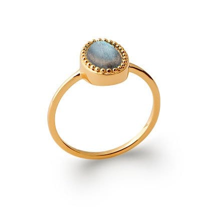 Anello in labradorite Alexandra – Placcato oro 750