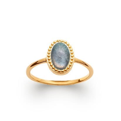 Anello in labradorite Alexandra – Placcato oro 750