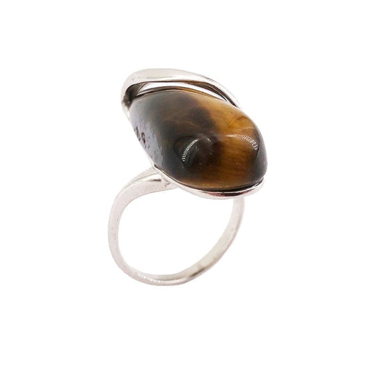 Anello in occhio di tigre Colombe – Argento 925