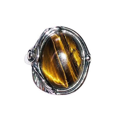 Anello in occhio di tigre Justine – Argento 925