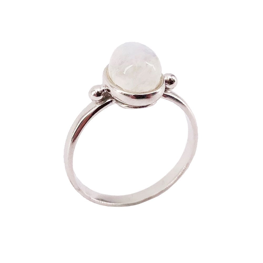 Anello in pietra di luna Camille – Argento 925