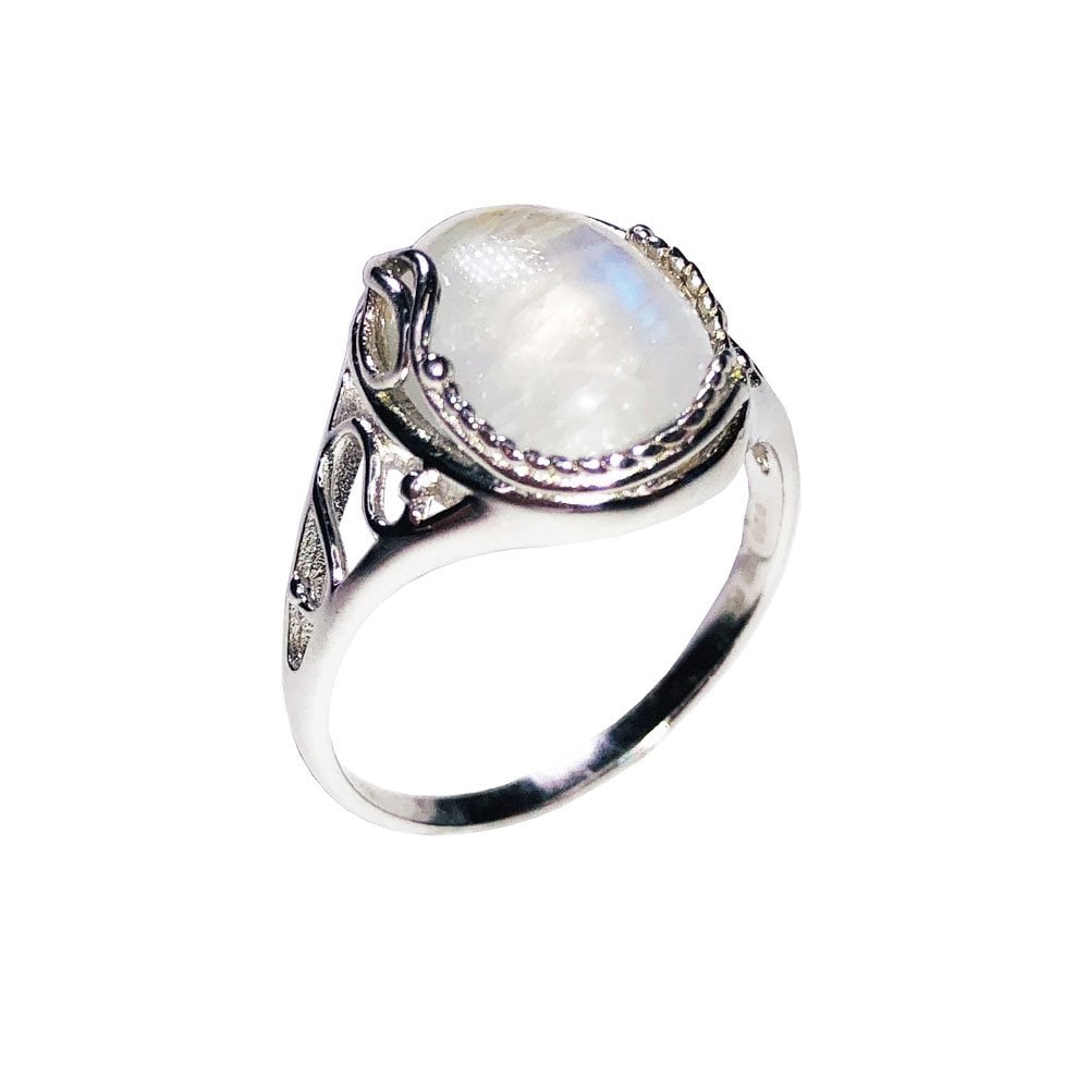 Anello in pietra di luna Justine – Argento 925