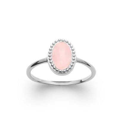 Anello in quarzo rosa Alexandra – Argento 925