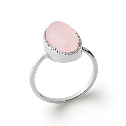 Anello in quarzo rosa Judith – Argento 925