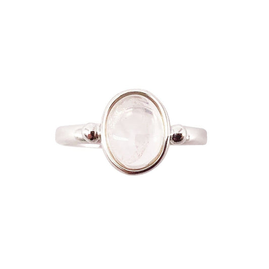 Anello in quarzo rosa Camille – Argento 925