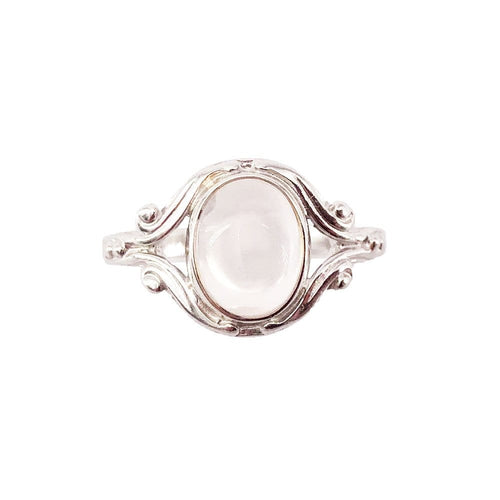 Anello in quarzo rosa Honorine – Argento 925