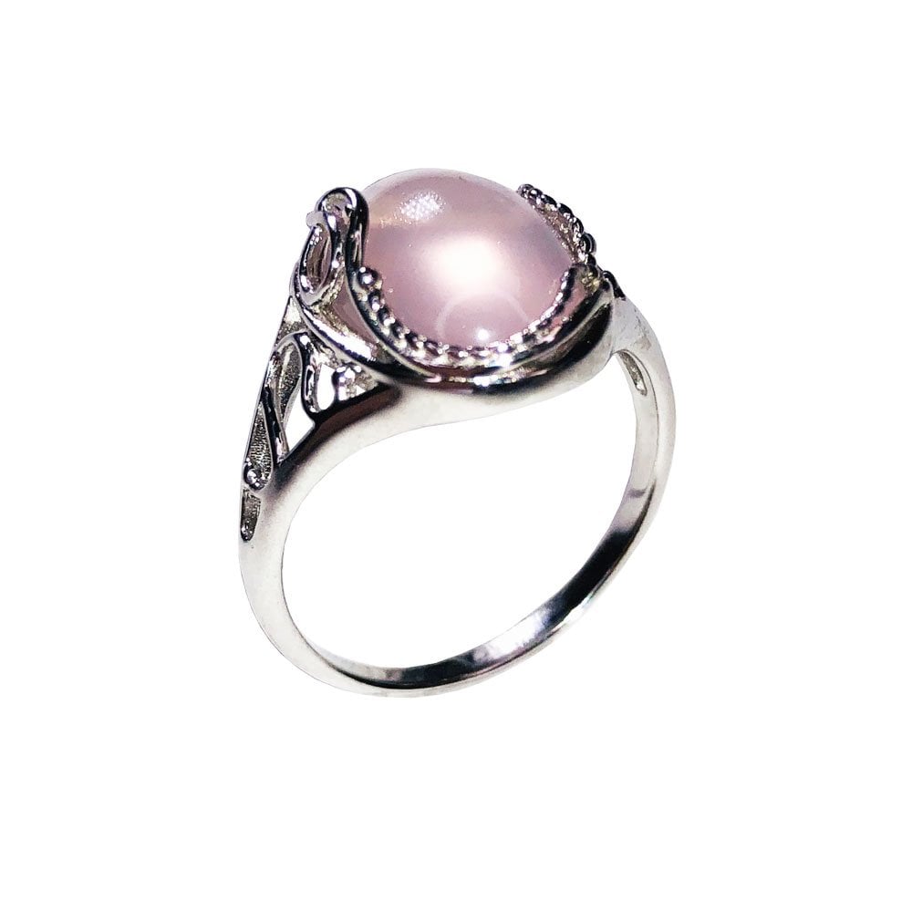 Anello in quarzo rosa Capucine – Argento 925