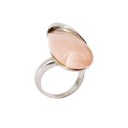 Anello in quarzo rosa Colombe – Argento 925