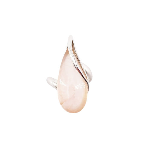 Anello in quarzo rosa Colombe – Argento 925