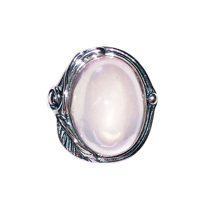 Anello in quarzo rosa Justine – Argento 925