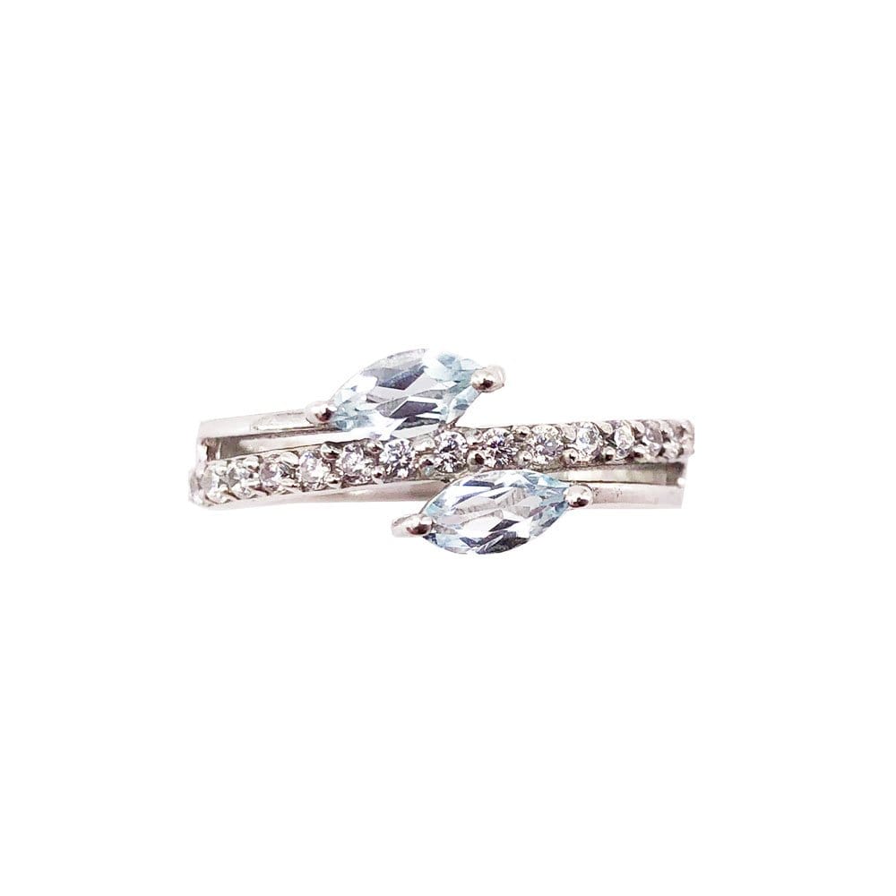 Anello in topazio blu Valentine – Argento 925